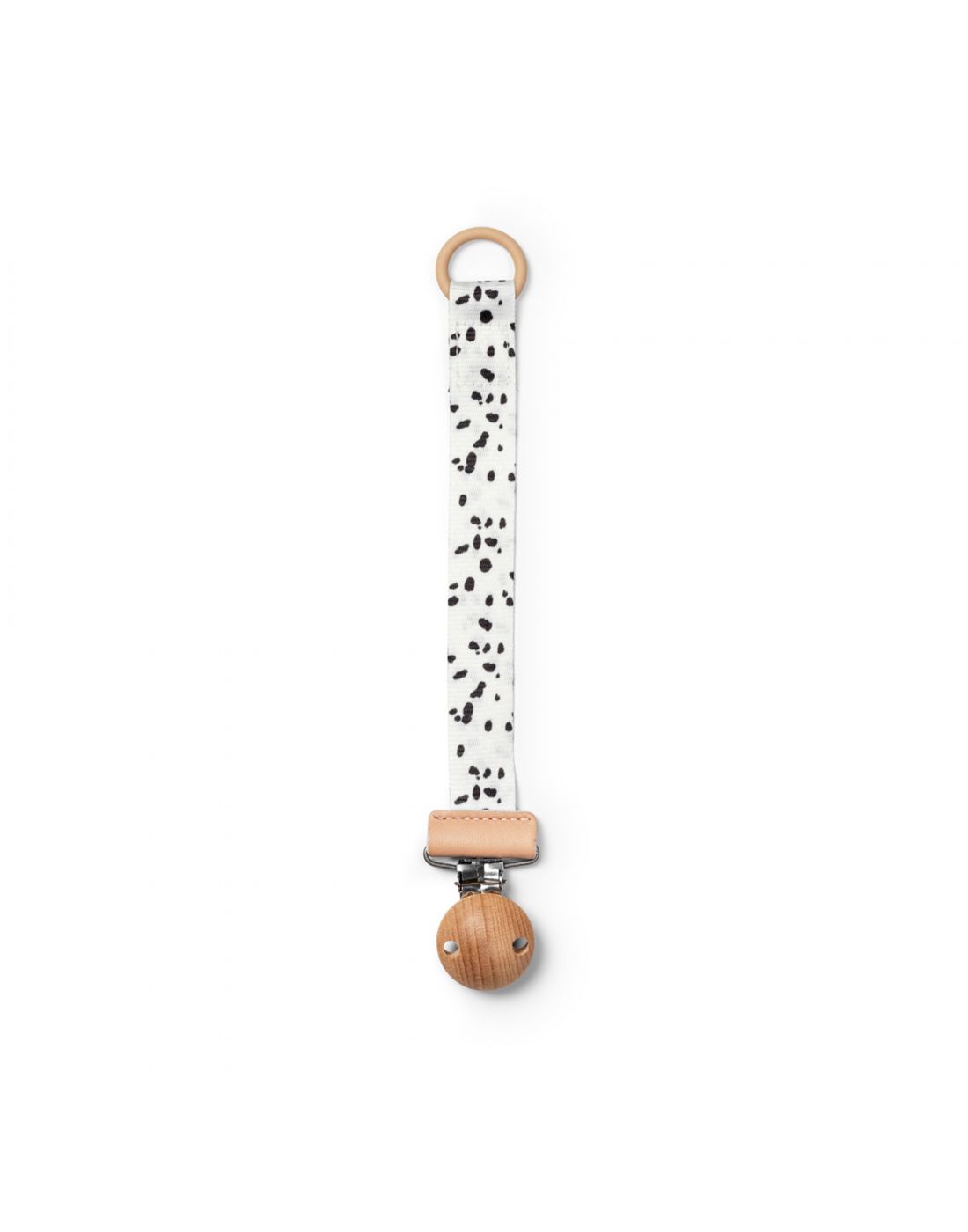 Elodie. Βρεφική Αλυσίδα Πιπίλας Wood Dalmatian Dots