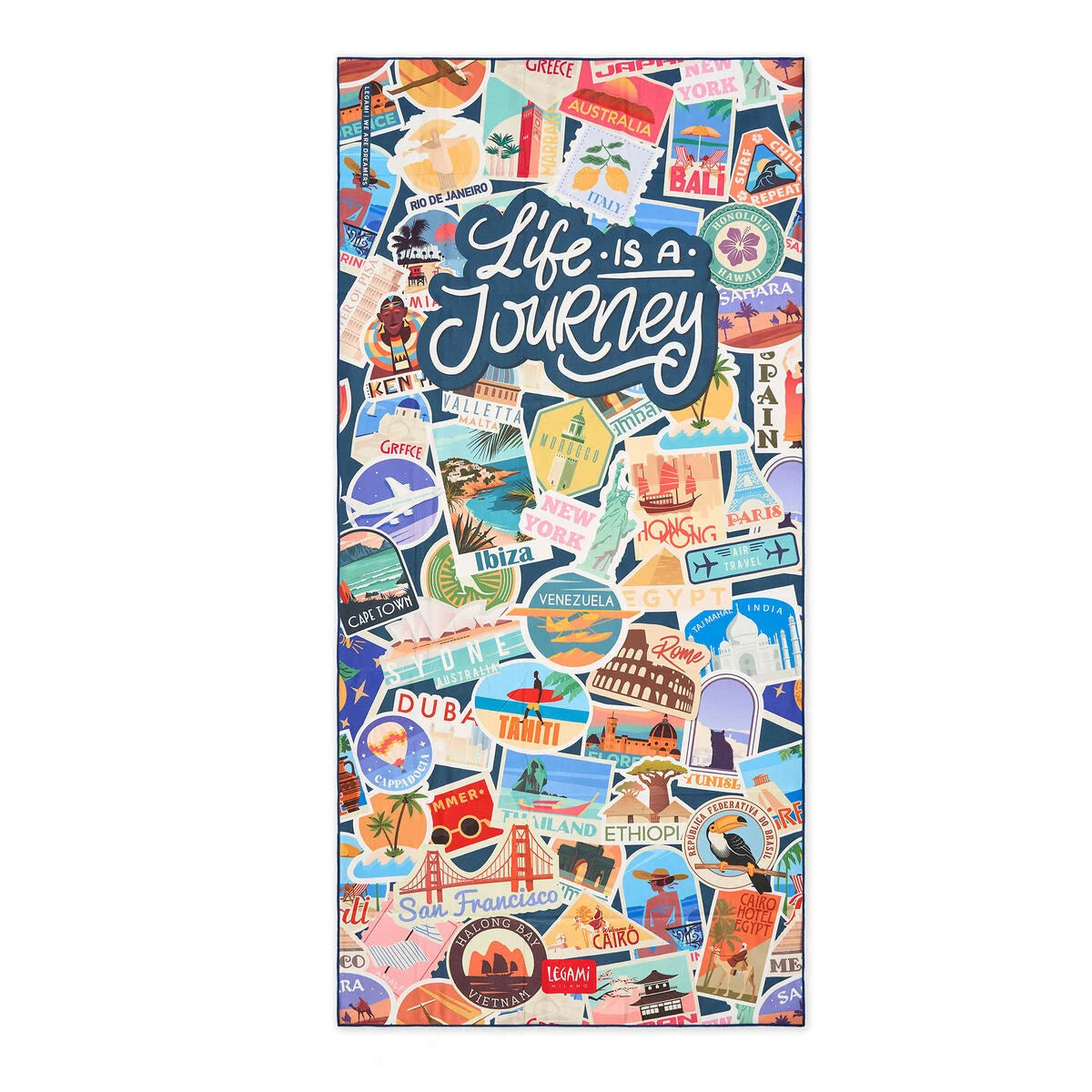 Legami. Travel Stickers Beach Towel