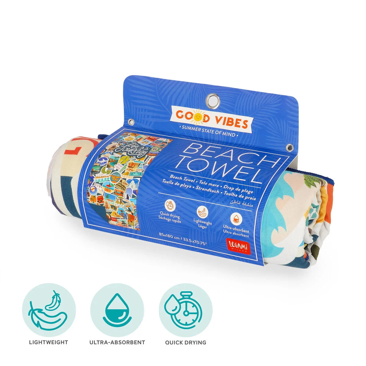 Legami. Travel Stickers Beach Towel
