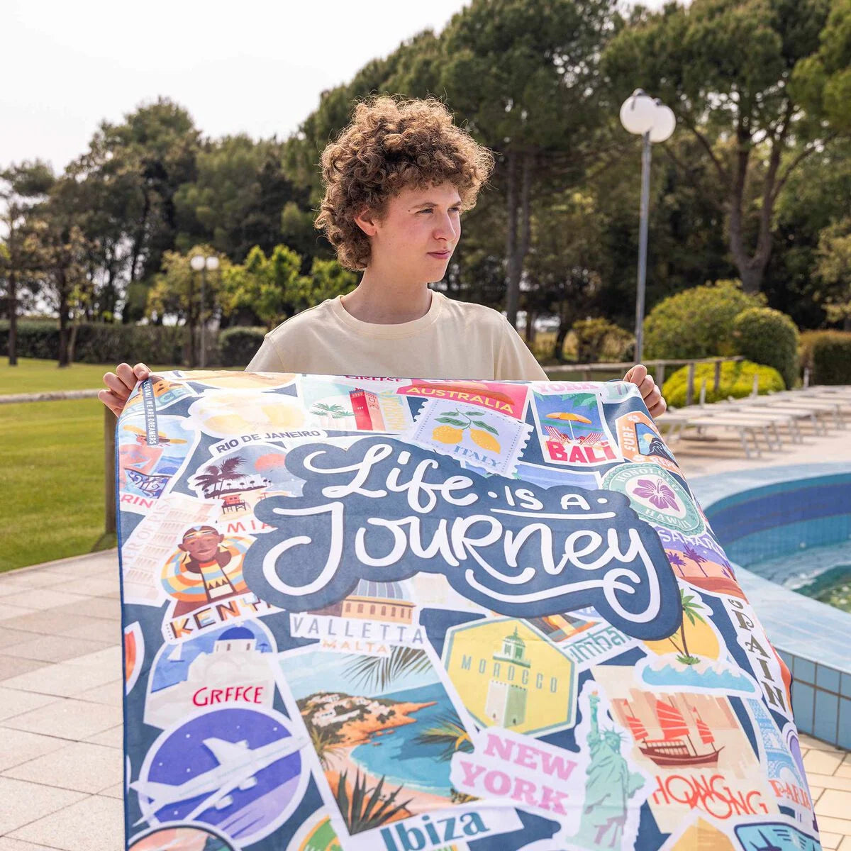 Legami. Travel Stickers Beach Towel