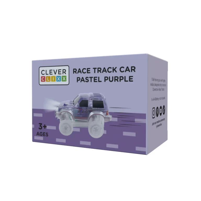 Cleverclixx. Race Track Car Pastel Purple | 1 Piece