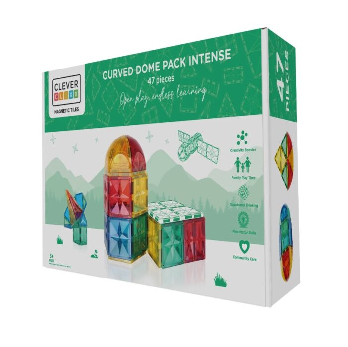 Cleverclixx. Curved Dome Pack Intense | 47 pieces