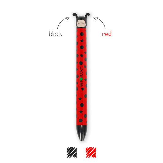 Legami. ladybug Two-Colour Ballpoint Pen - Click&Clack