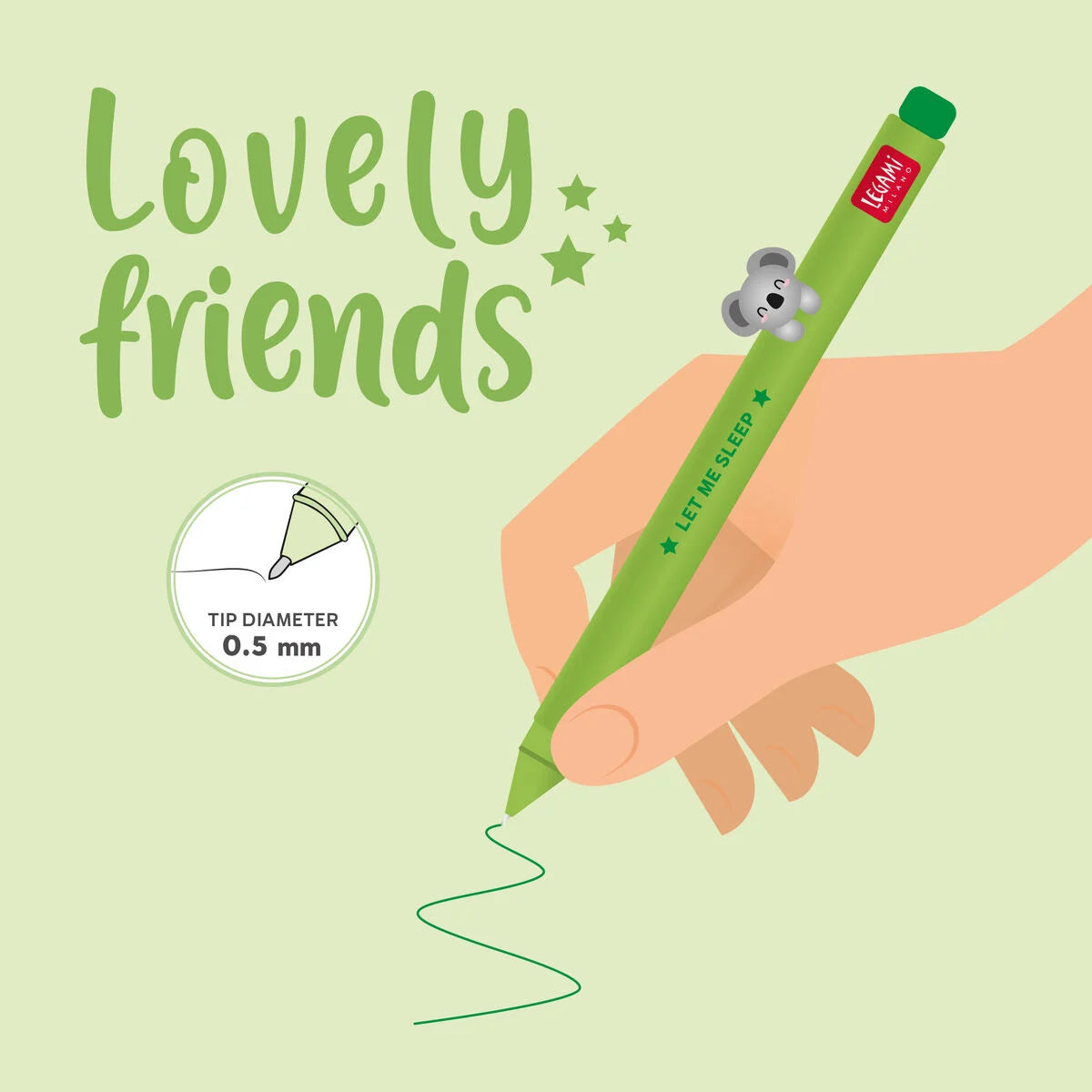 LEGAMI. Στυλό με διακοσμητικό κοάλα «Let Me Sleep» – Lovely Friends