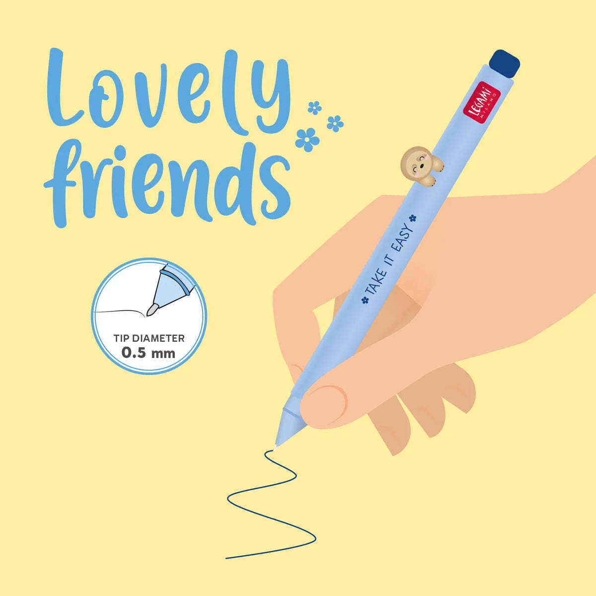 LEGAMI. Στυλό με διακοσμητικό κοάλα « Sloth» – Lovely Friends