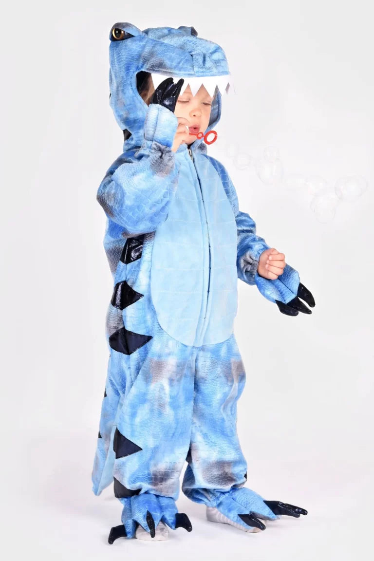 Den Goda Fen.Ολόσωμη Στολή T-rex, μπλε