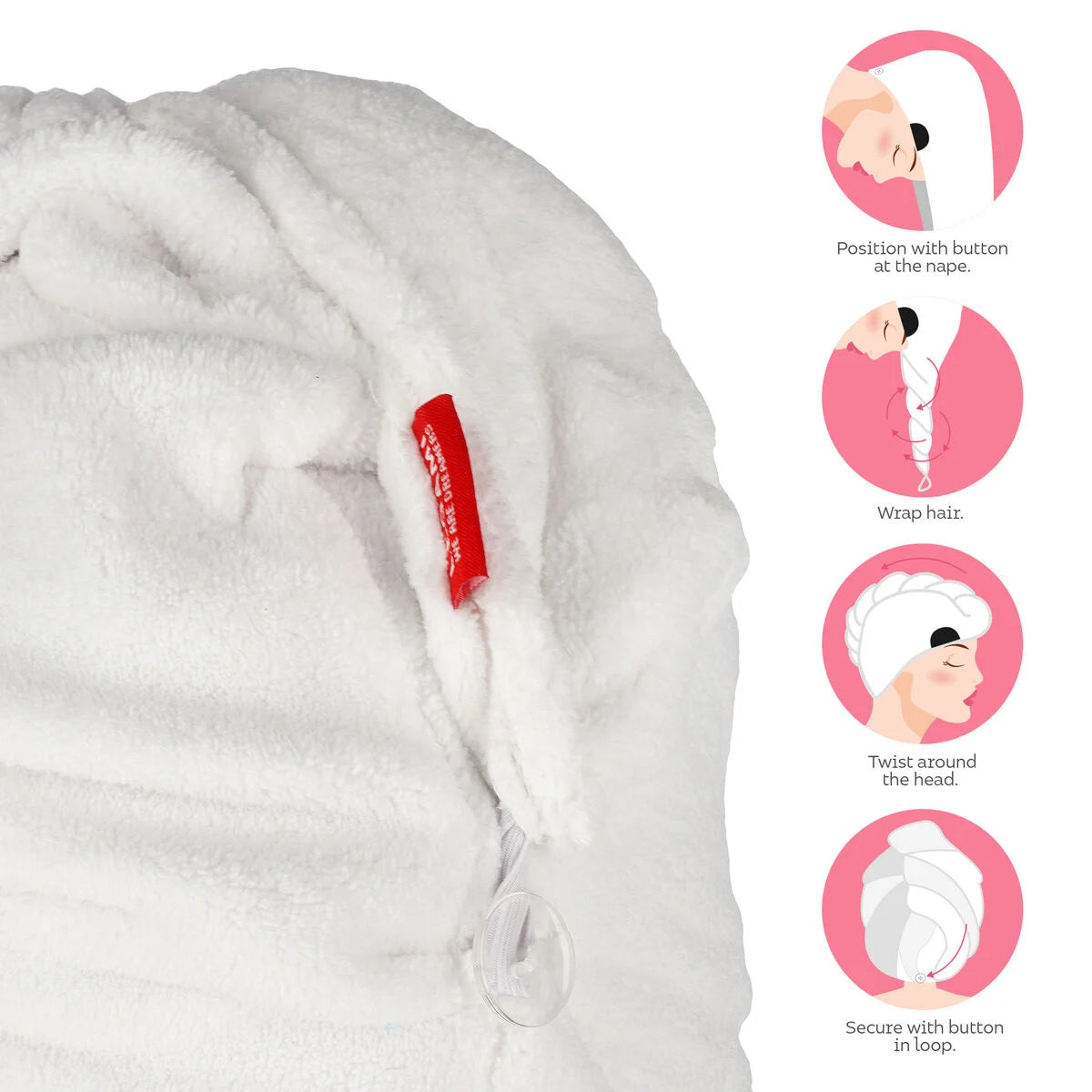 Legami Panda Hair Turban Towel - Love My Hair