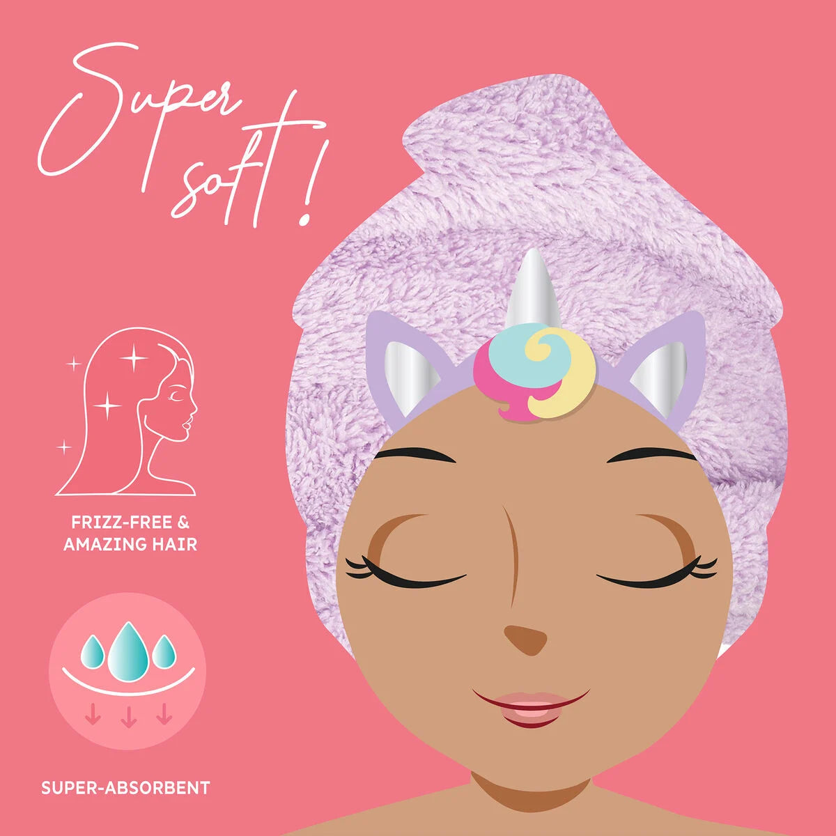 Legami Unicorn Hair Turban Towel - Love My Hair