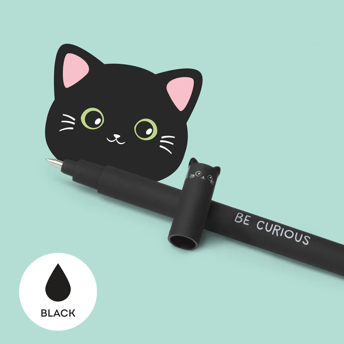 Legami "Be Curious" Kitty Erasable Gel Pen - Erasable Pen