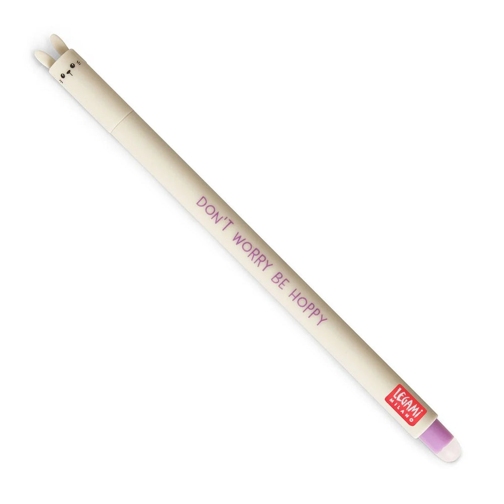 Legami "Don't Worry Be Hoppy" Bunny Erasable Gel Pen - Erasable Pen