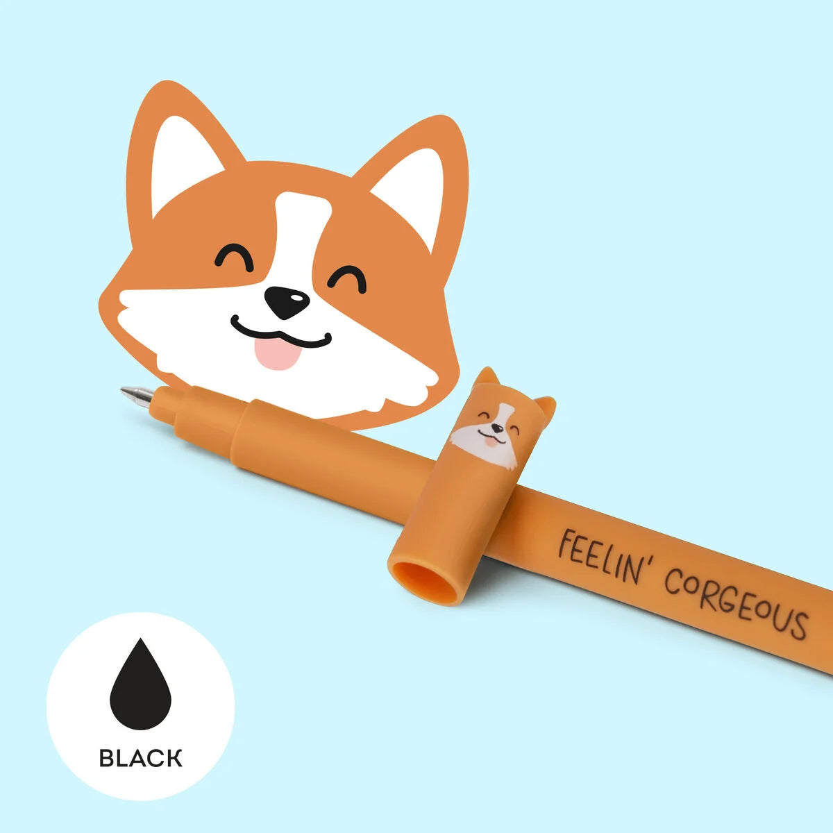 Legami "Feelin' Corgeous" Corgi Erasable Gel Pen - Erasable Pen