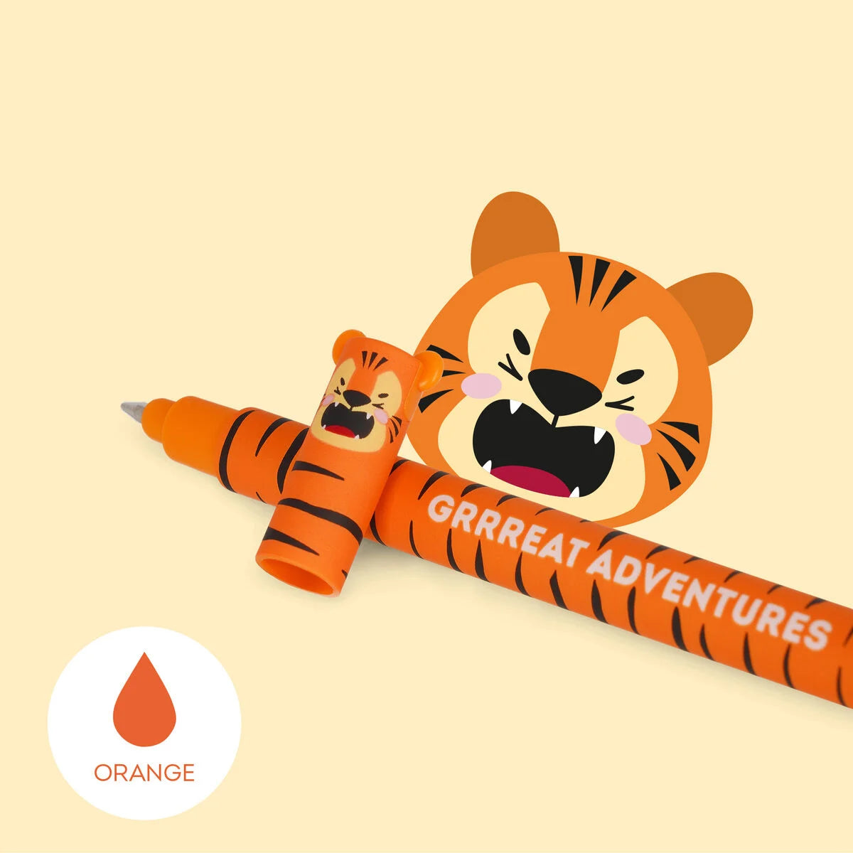 Legami "Grrreat Adventure" Tiger Erasable Gel Pen - Erasable Pen