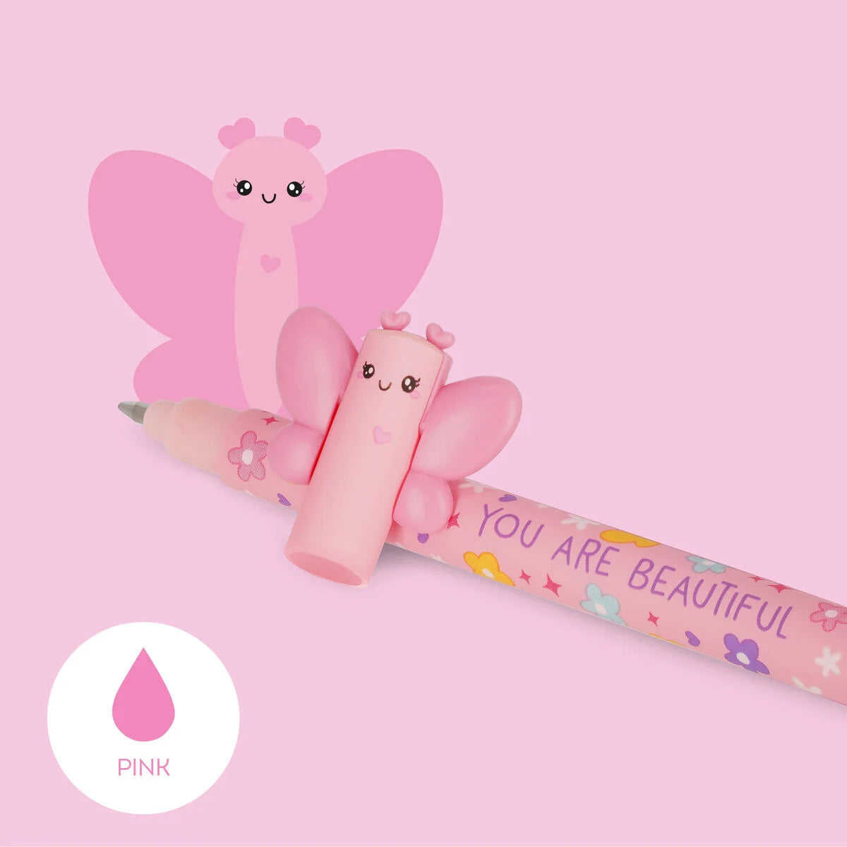Legami "You Are Beautiful" Butterfly Erasable Gel Pen - Erasable Pen