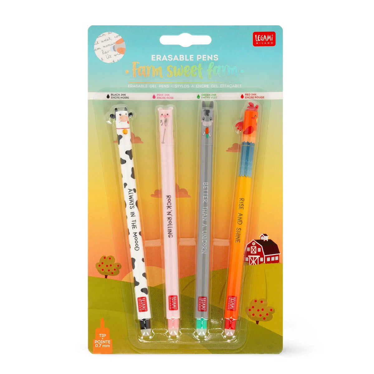 Legami. Set of 4 Erasable Gel Pens