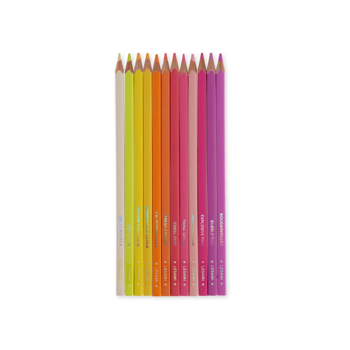 Legami Set of 12 Colouring Pencils in Sunset Palette - Live Colourfully