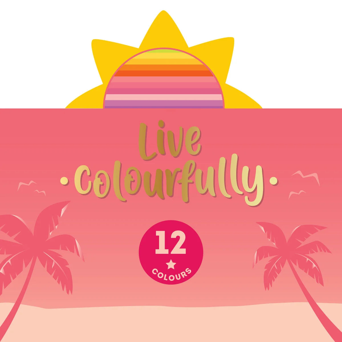 Legami Set of 12 Colouring Pencils in Sunset Palette - Live Colourfully