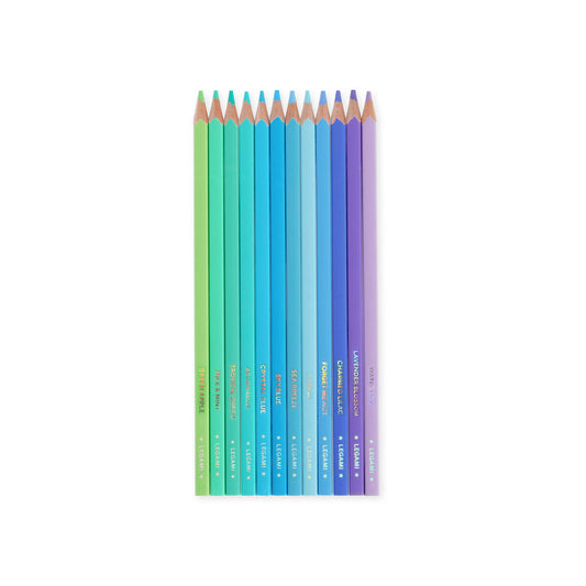 Legami Set of 12 Colouring Pencils in Ocean Palette - Live Colourfully