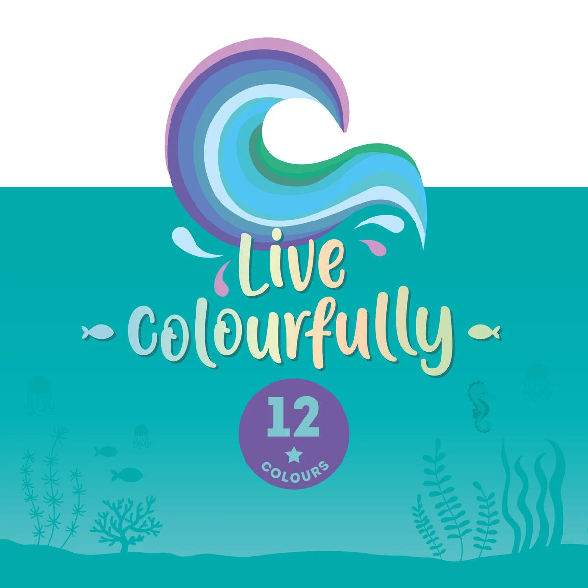 Legami Set of 12 Colouring Pencils in Ocean Palette - Live Colourfully