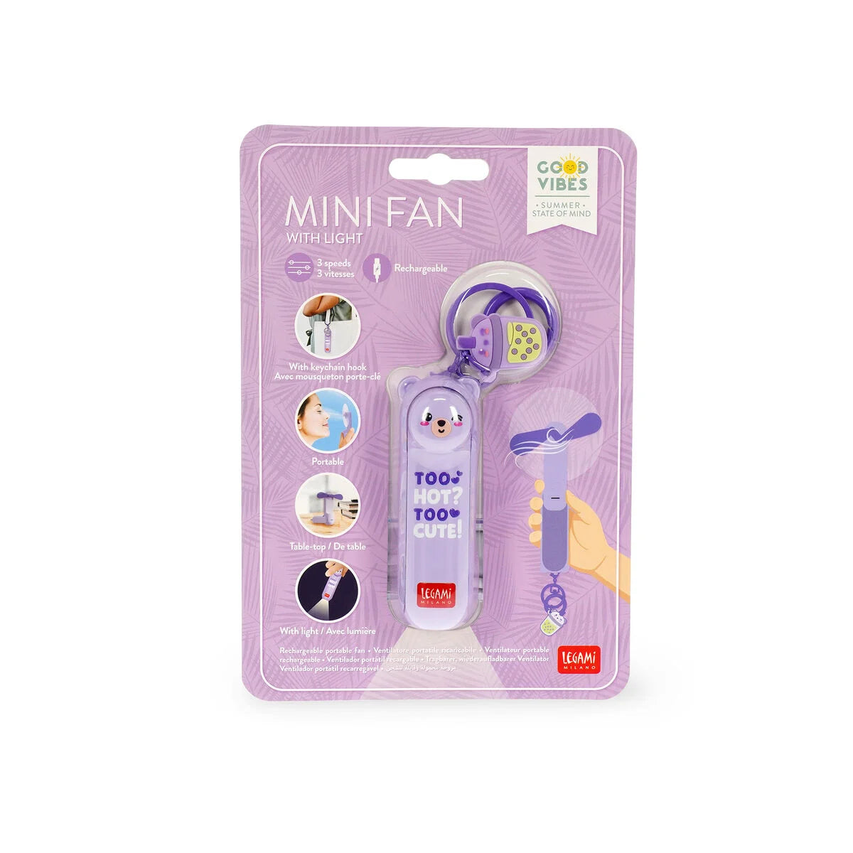 Legami. Rechargeable portable fan - Teddy