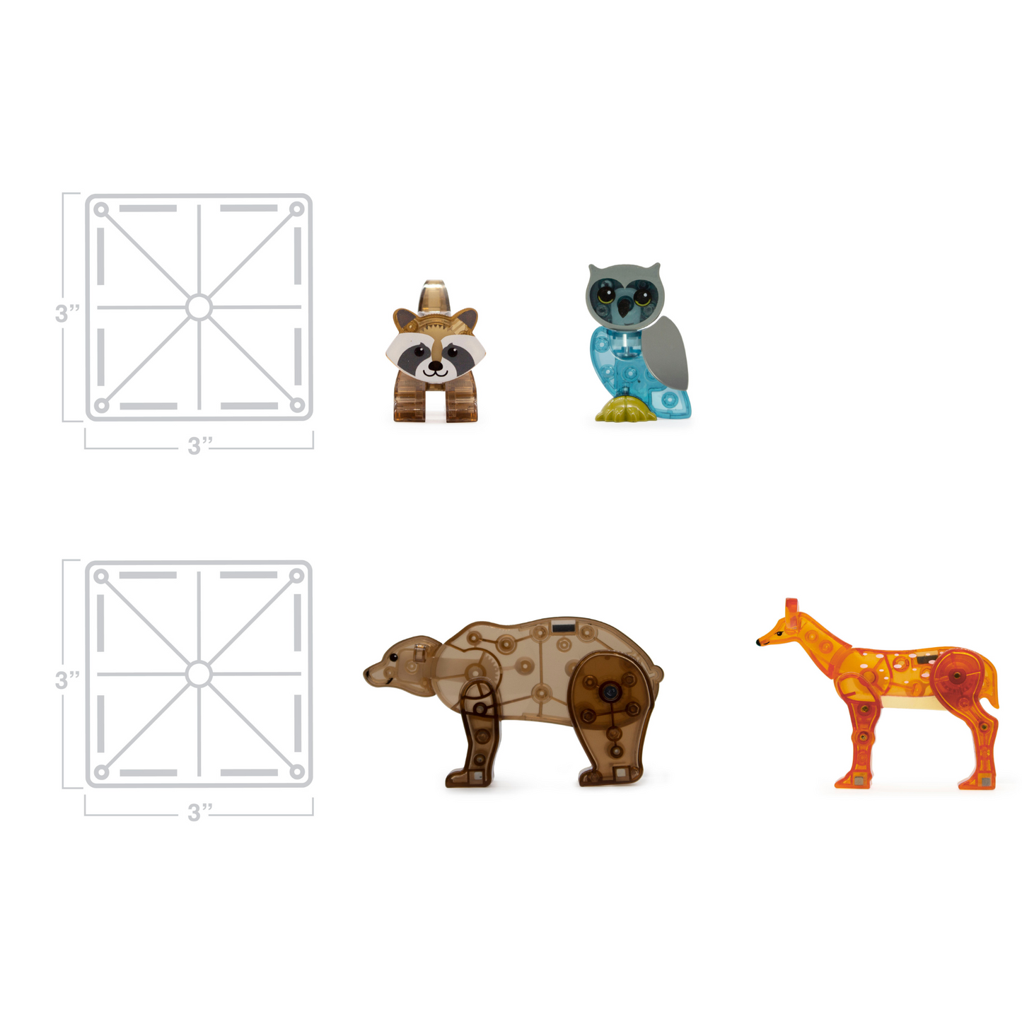 Magna-Tiles Μαγνητικό Παιχνίδι Μαγνητικά Πλακίδια Forest Animals 25 Κομμάτια για 3+ ετών