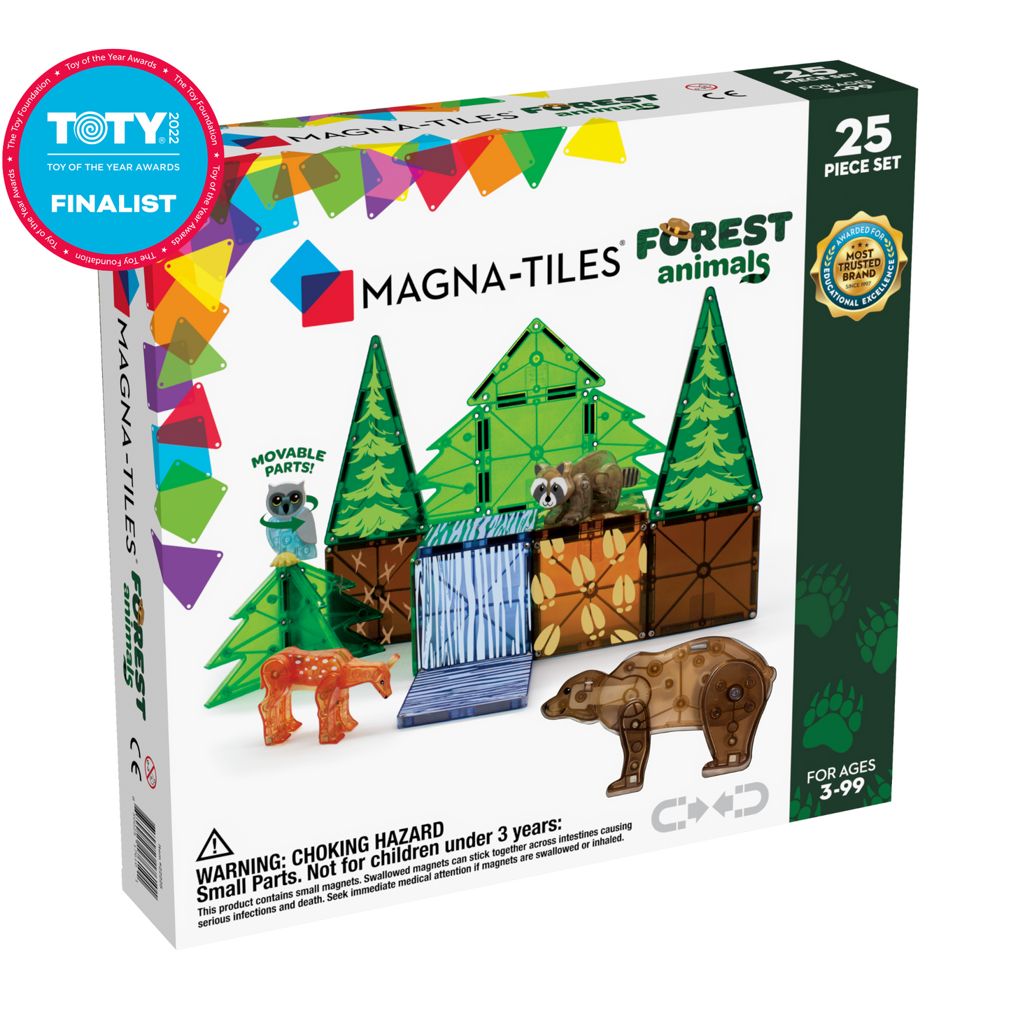 Magna-Tiles Μαγνητικό Παιχνίδι Μαγνητικά Πλακίδια Forest Animals 25 Κομμάτια για 3+ ετών