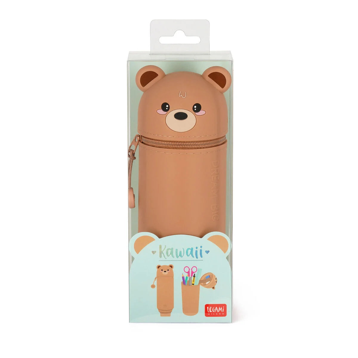 LEGAMI Κασετίνα Σιλικόνης 2 σε 1 Kawaii Teddy Bear