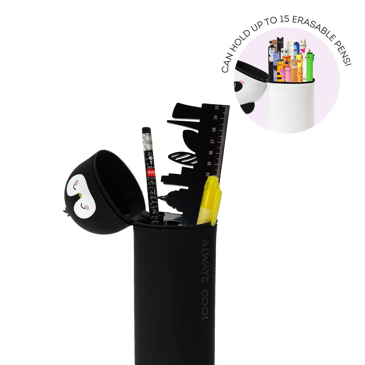 LEGAMI Κασετίνα Σιλικόνης 2 σε 1 Kawaii Penguin