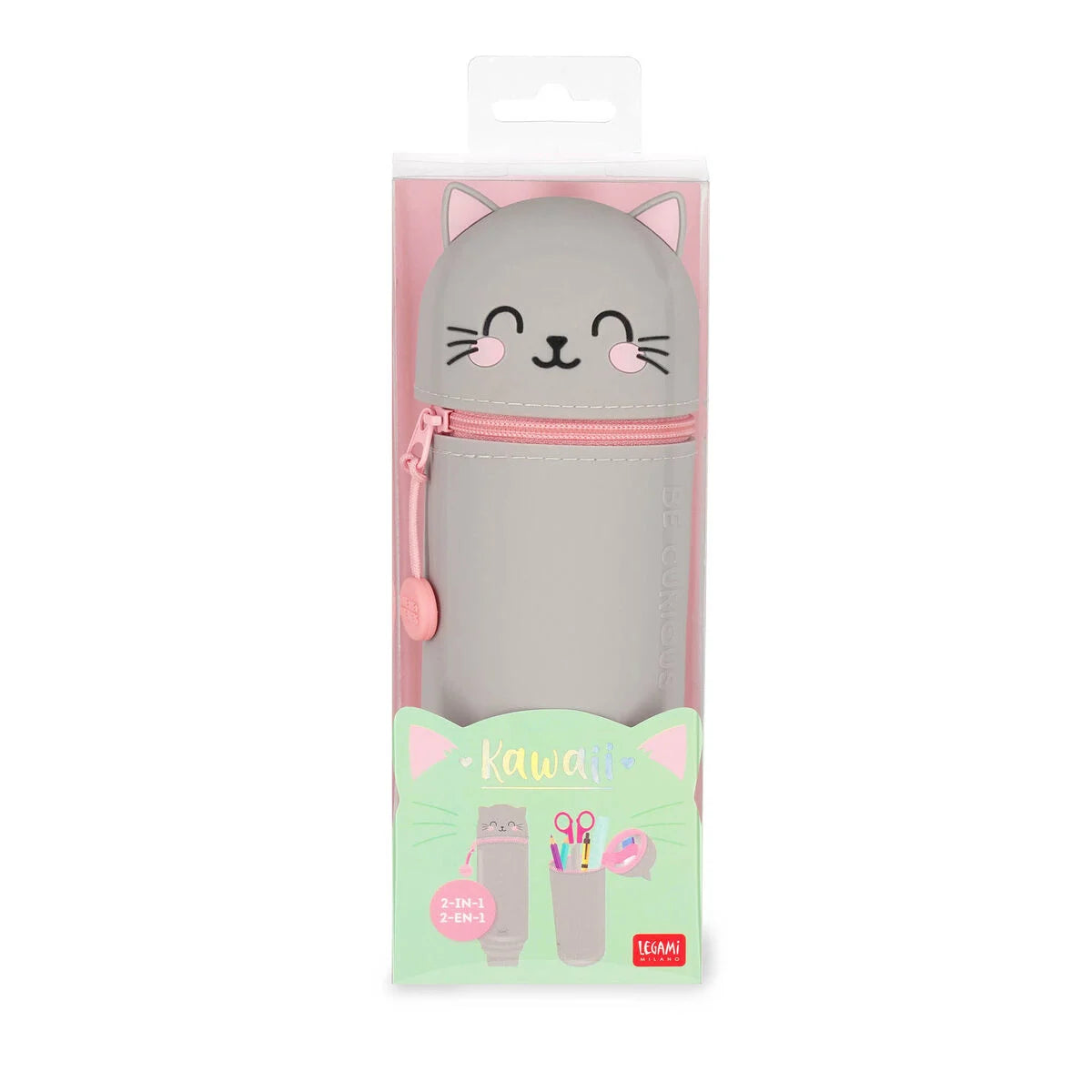 LEGAMI Κασετίνα Σιλικόνης 2 σε 1 Kawaii Kitty