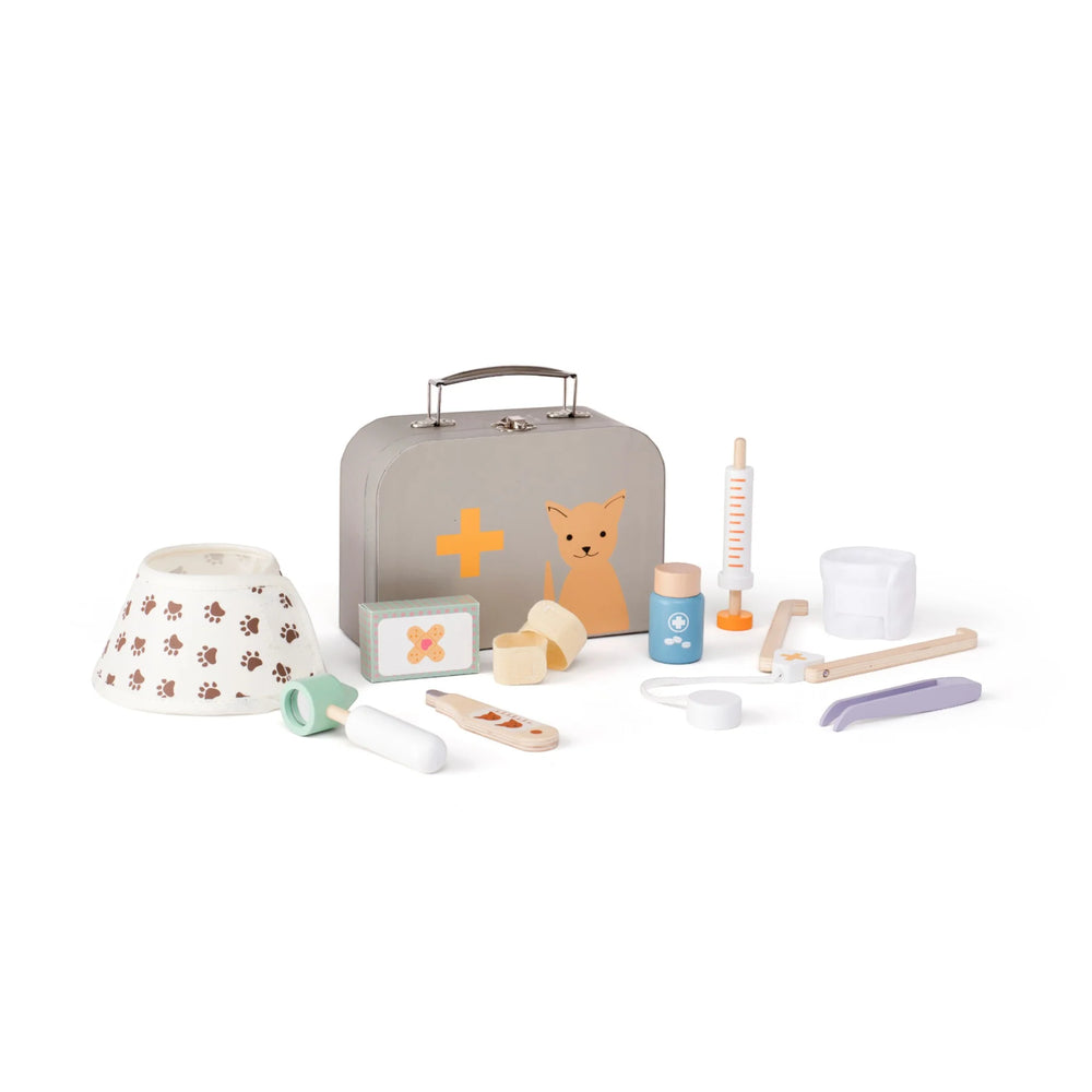 KIDS CONCEPT. Ξύλινο σετ παιχνιδιού κτηνίατρος KID'S HUB