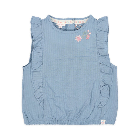 LITTLE DUTCH. Μπλουζάκι αμάνικο Denim Blue