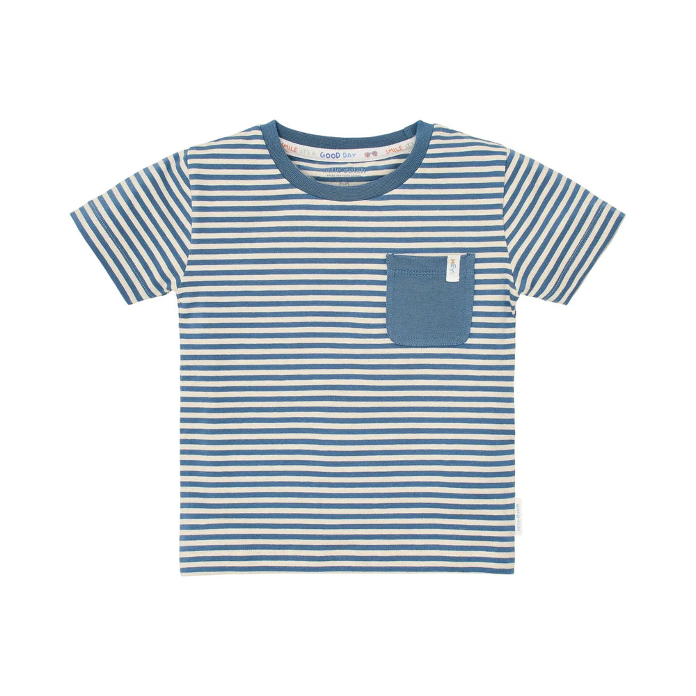 LITTLE DUTCH. Μπλουζάκι κοντομάνικο Indigo Sand stripe
