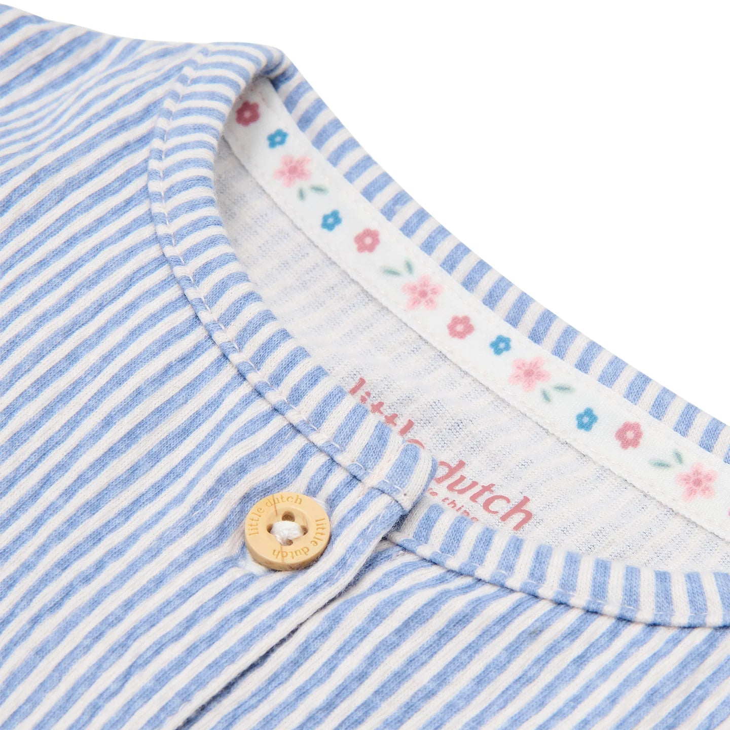 LITTLE DUTCH. Μπλουζάκι/Ζακέτα  μακρυμάνικο Denim Blue stripe