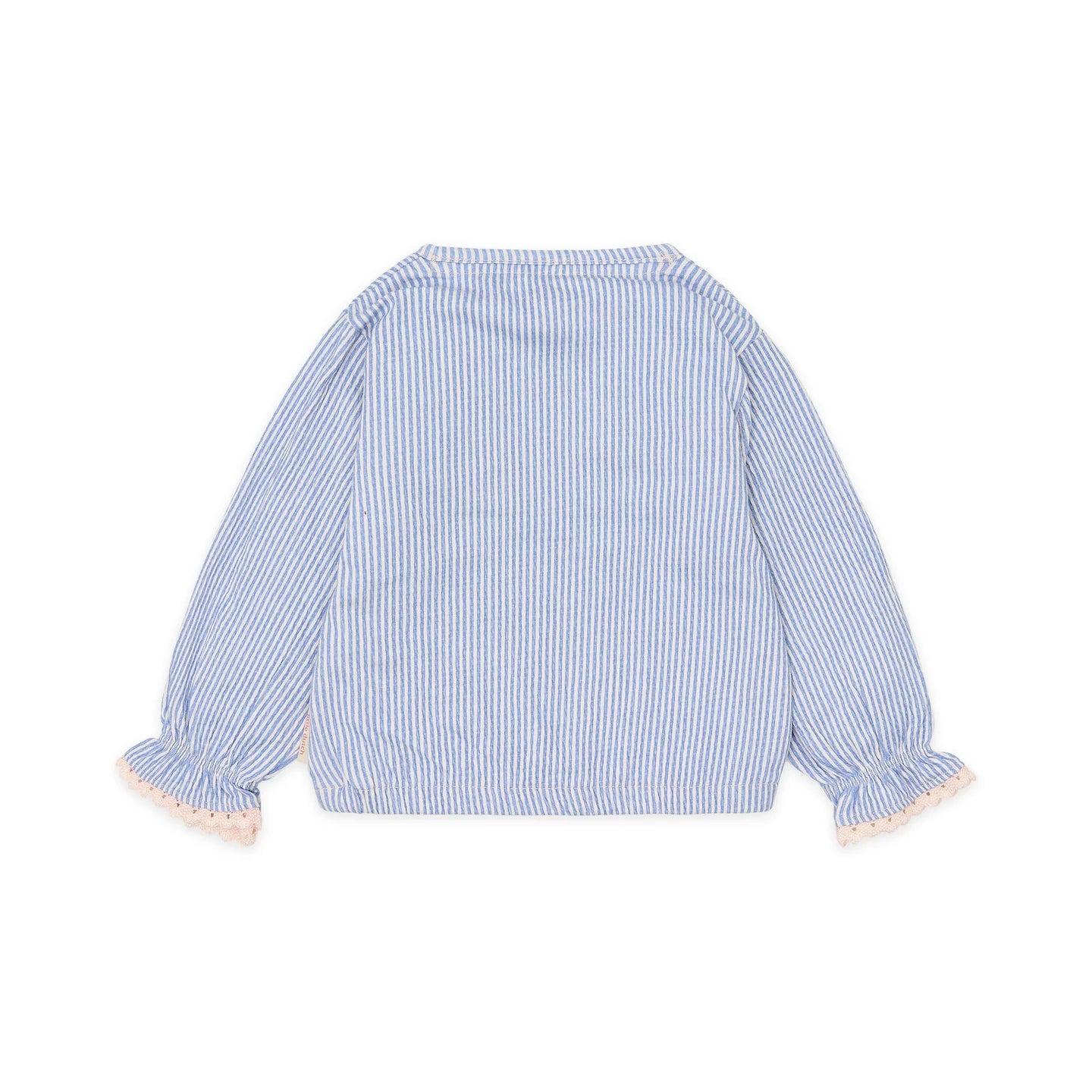 LITTLE DUTCH. Μπλουζάκι/Ζακέτα  μακρυμάνικο Denim Blue stripe