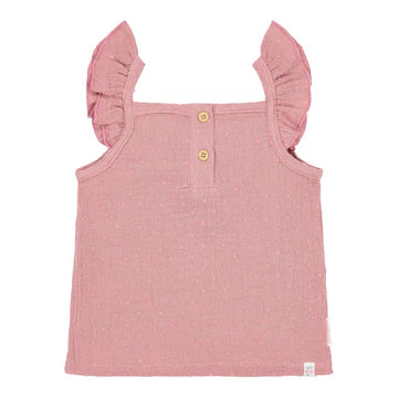 LITTLE DUTCH. Μπλουζάκι αμάνικο Pink Blush