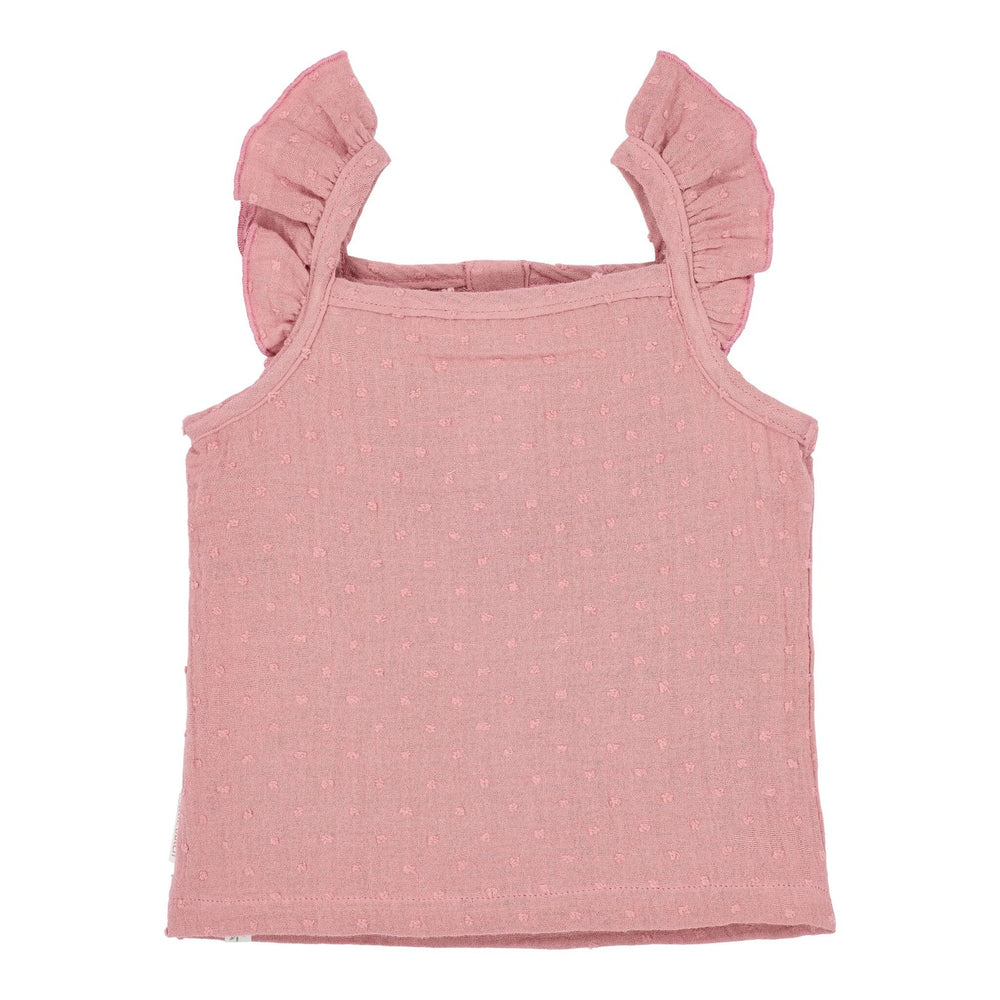 LITTLE DUTCH. Μπλουζάκι αμάνικο Pink Blush