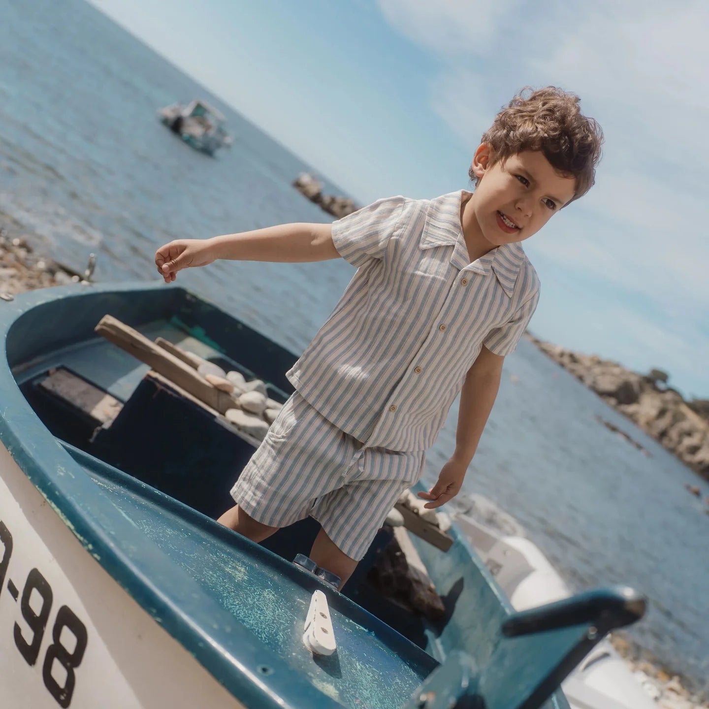 LITTLE DUTCH. Πουκάμισο κοντομάνικο Multi Stripe