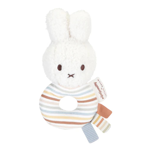 LITTLE DUTCH. Υφασμάτινη κουδουνίστρα Miffy Sunny Stripes