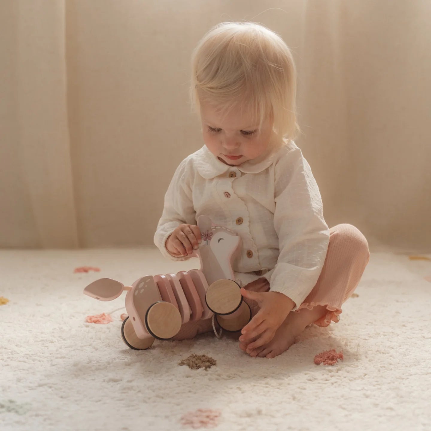 LITTLE DUTCH. Ξύλινη τρεχαλίτσα κινούμενο ελαφάκι Fairy Garden FSC