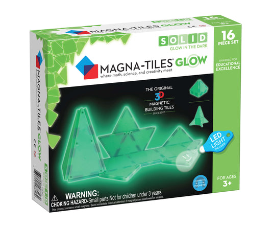 Magna-Tiles Μαγνητικό Παιχνίδι Μαγνητικά Πλακίδια Glow 16 Κομμάτια για 3+ ετών
