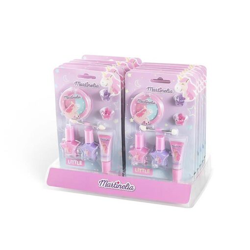 Martinelia Little Unicorn Beauty Βasics – 2 Χ Βερνίκια 3.5ml, Lip Gloss 9ml, Eye Shadow 1gr, 2 X Hair Clip & Applicator