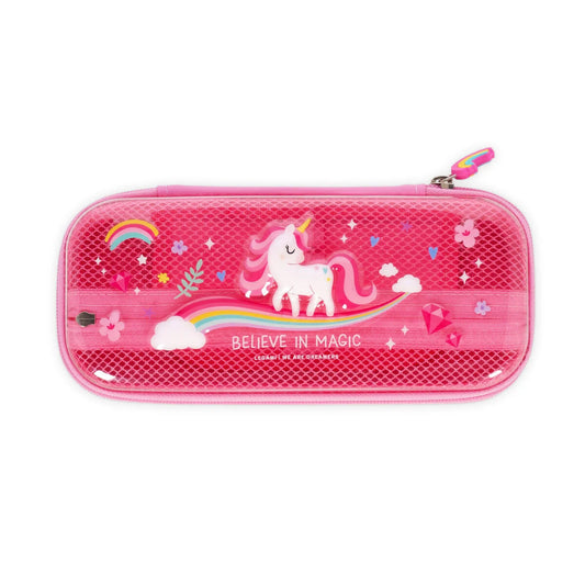 Legami Unicorn Rigid Transparent Pencil Case - WonderWow