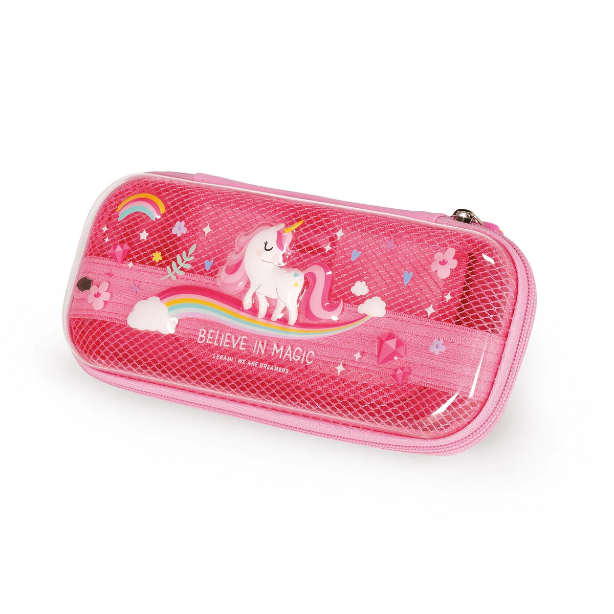 Legami Unicorn Rigid Transparent Pencil Case - WonderWow
