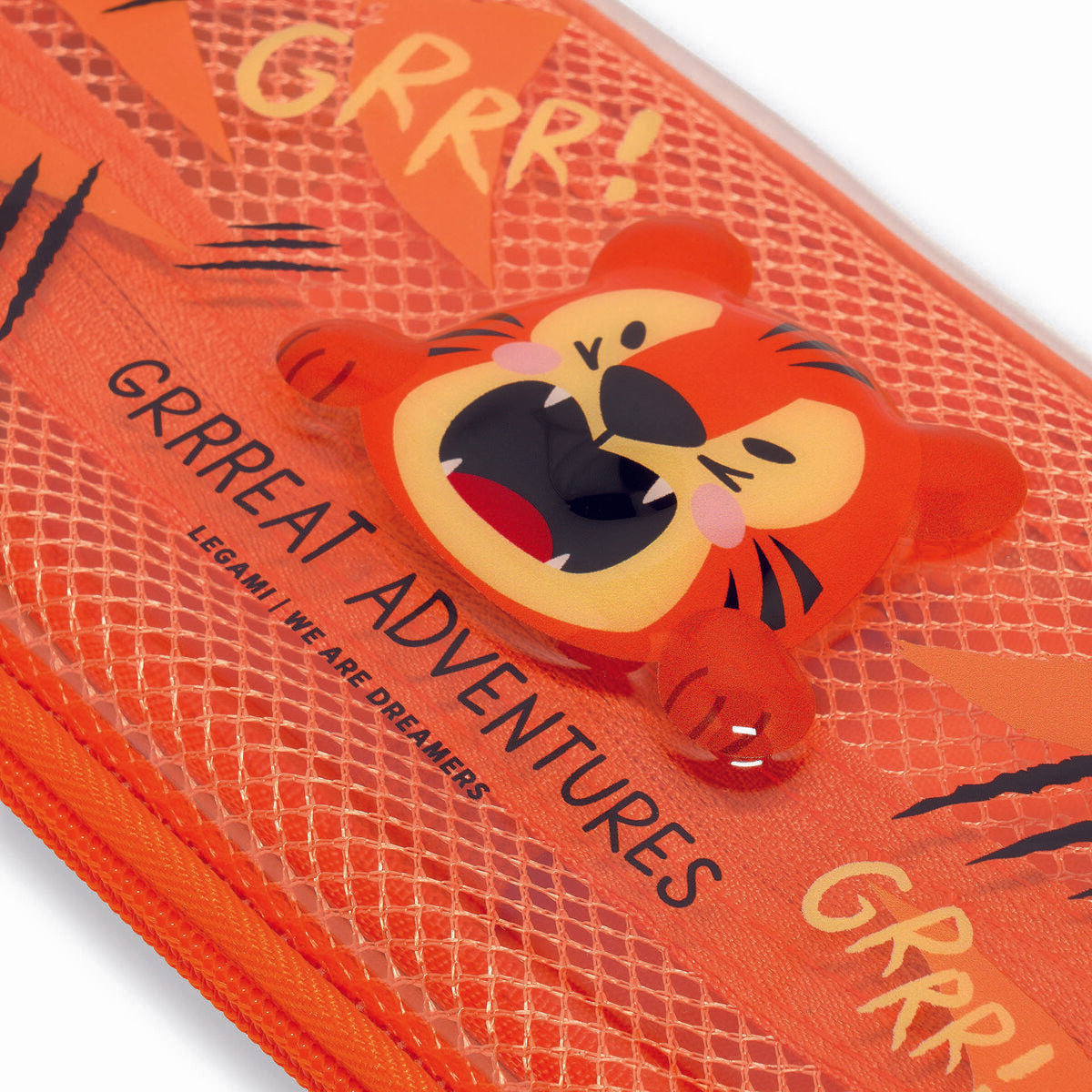 Legami Tiger Rigid Transparent Pencil Case - WonderWow