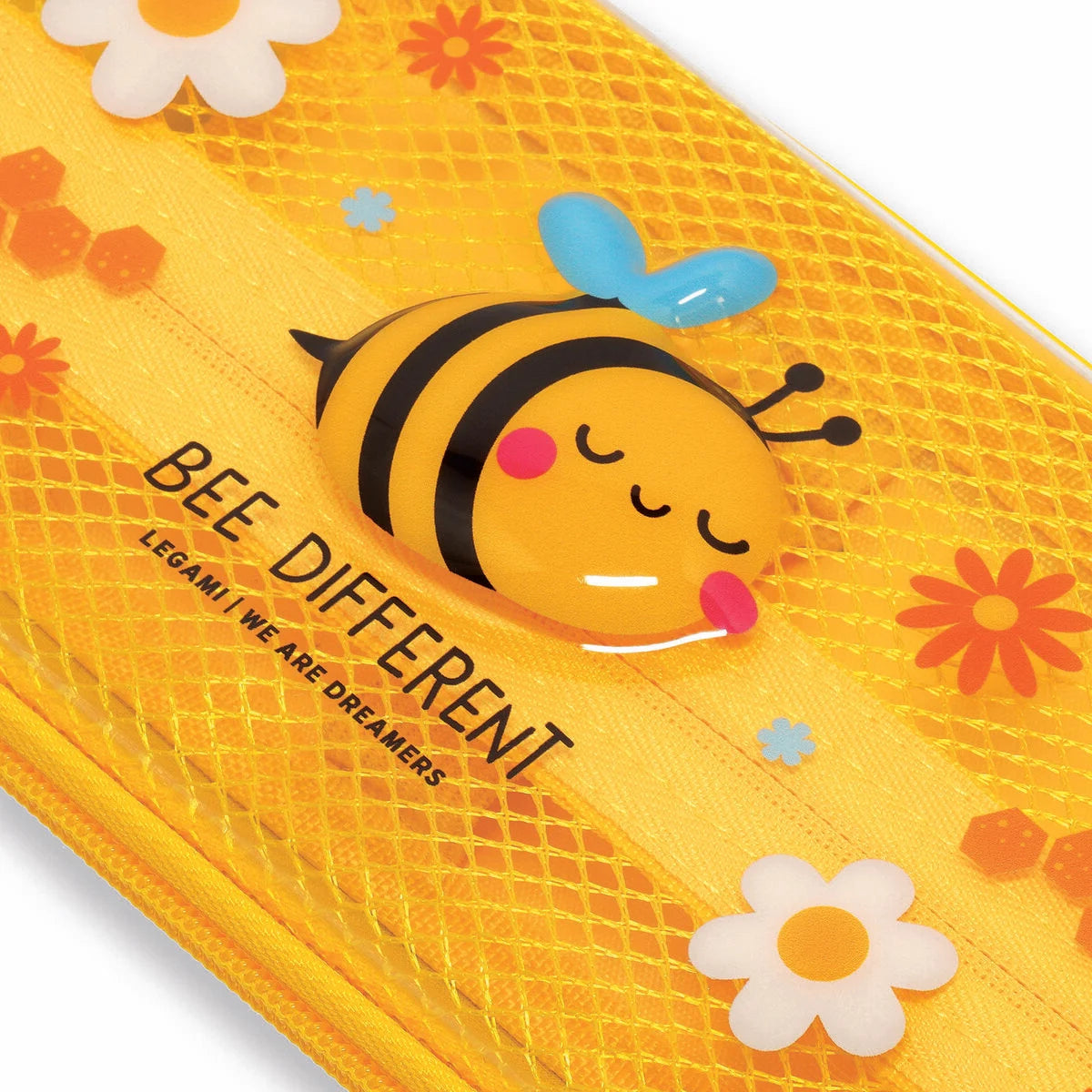 Legami Plush – Bee Rigid Transparent Pencil Case - WonderWow