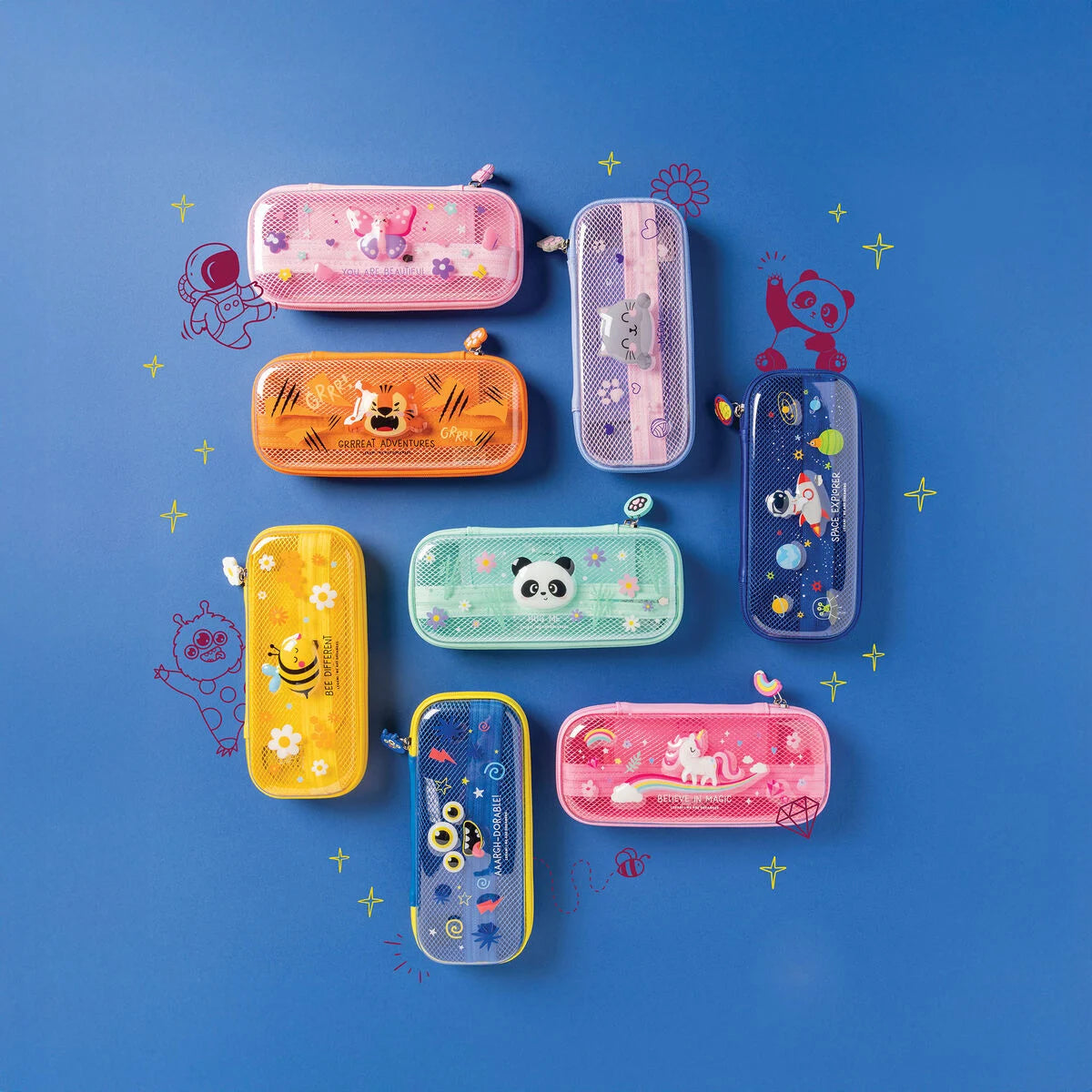 Legami Plush – Bee Rigid Transparent Pencil Case - WonderWow