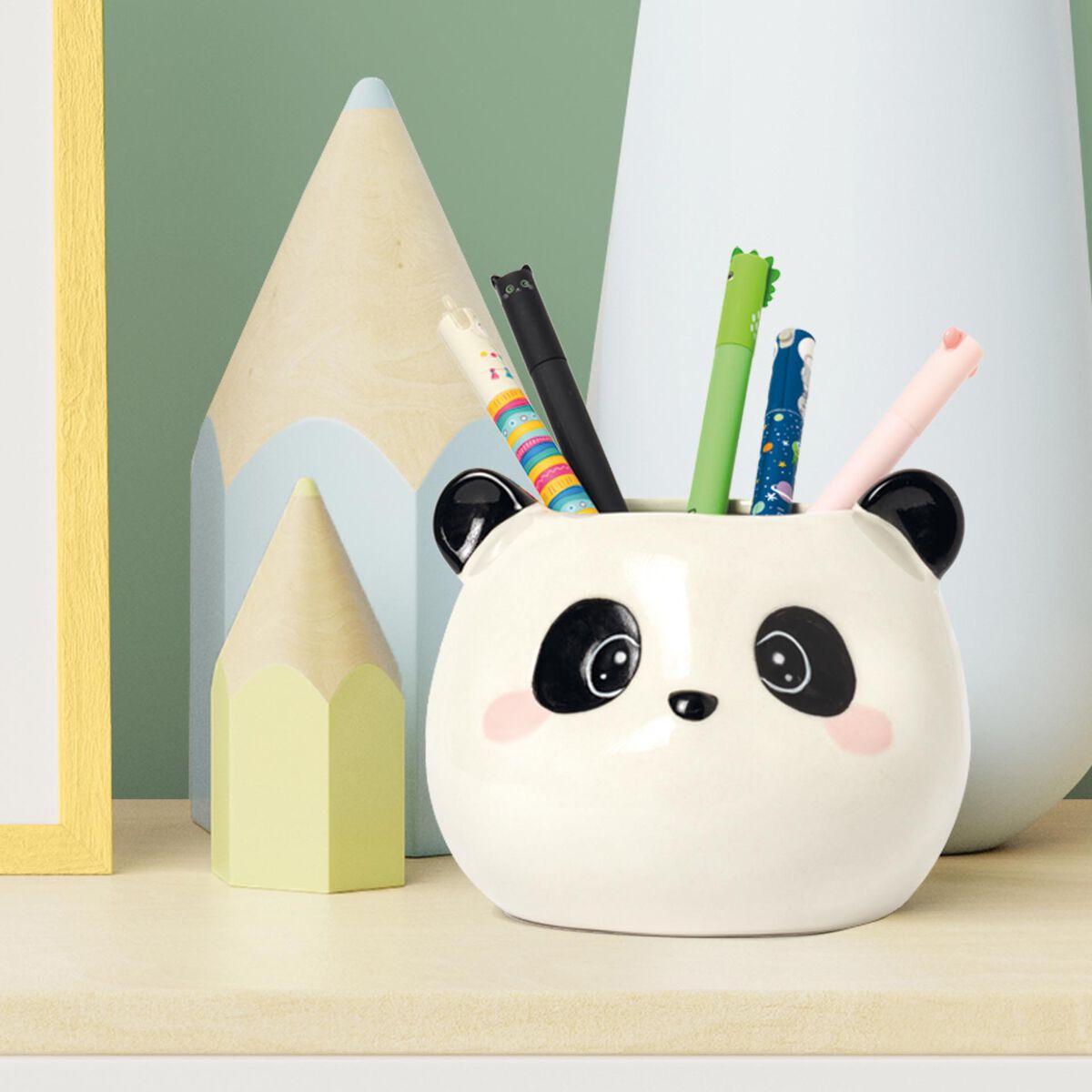 LEGAMI. Panda Ceramic Pen Holder - Desk Friends