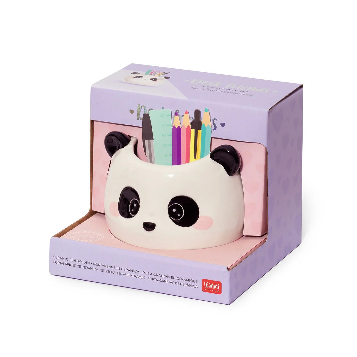 LEGAMI. Panda Ceramic Pen Holder - Desk Friends