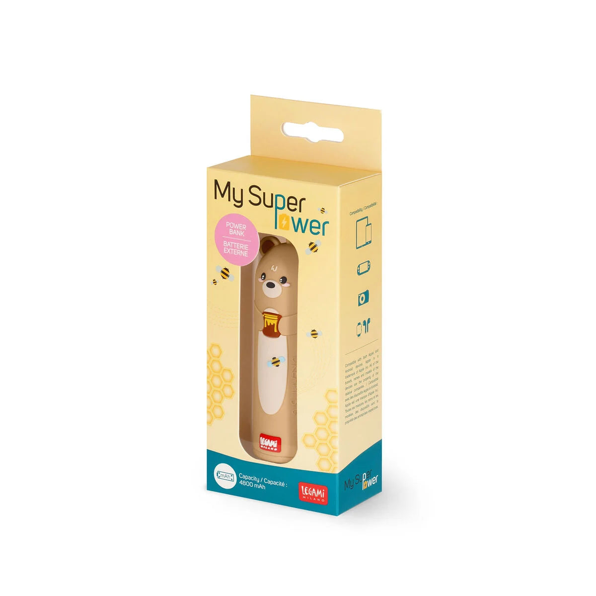 Legami. Portable Battery Charger TEDDY BEAR