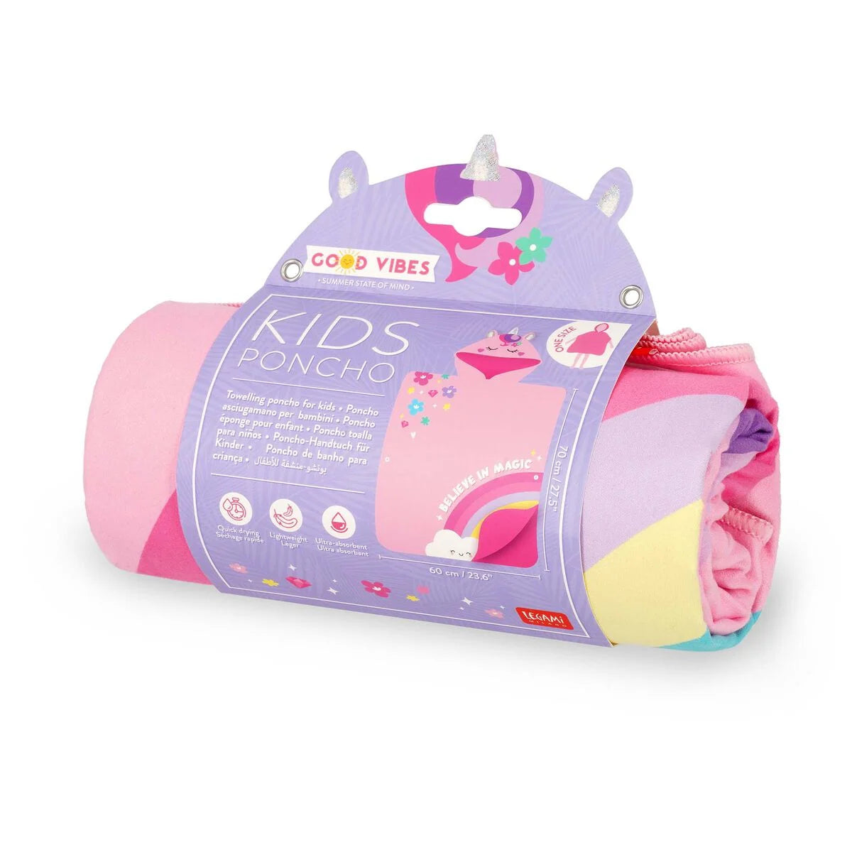 Legami. Unicorn Towelling Poncho For Kids - Kids Poncho