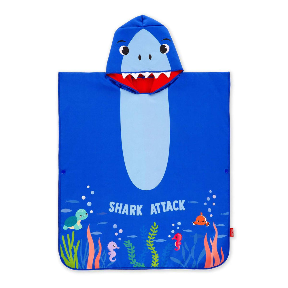 Legami. Shark Towelling Poncho For Kids - Kids Poncho